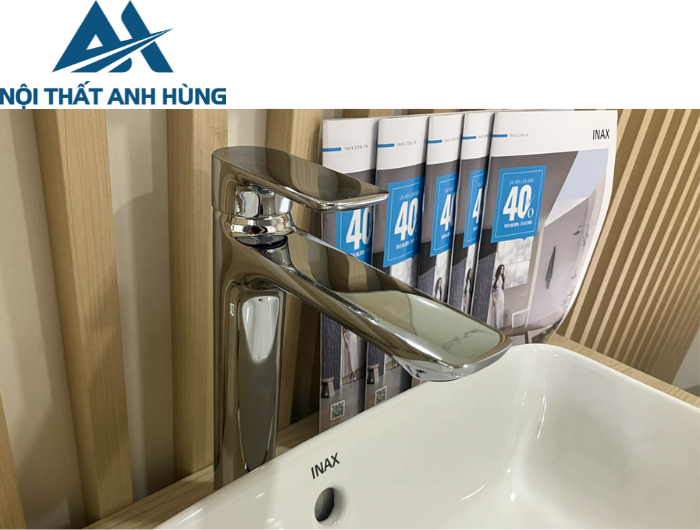 Vòi Lavabo Inax LFV-612SH-2 Nóng Lạnh Thân Cao Gồm Nút Chặn Nước