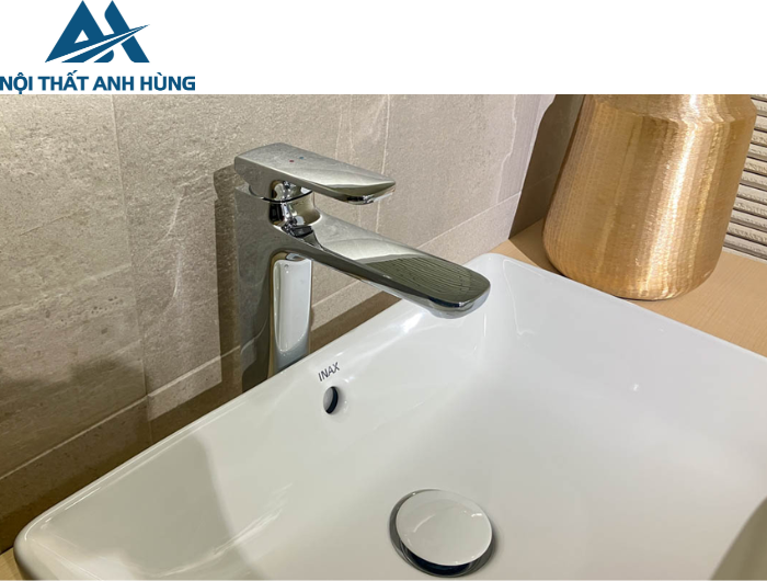 Vòi Lavabo Inax LFV-632SH-2 Nóng Lạnh Thân Cao Gồm Nút Chặn Nước