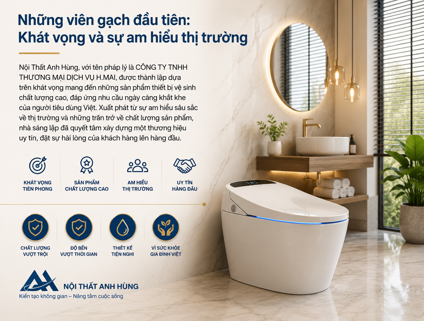 Những viên gạch đầu tiên: Khát vọng và sự am hiểu thị trường tại nội thất anh hùng