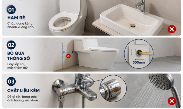 10 Sai Lầm Khi Chọn Thiết Bị Vệ Sinh Khiến Bạn Tốn Thêm Hàng Chục Triệu