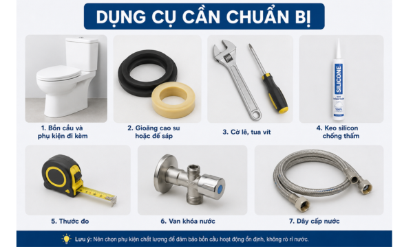 Cách lắp đặt bồn cầu đúng kỹ thuật tại nhà