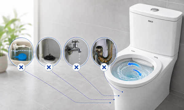 Cách xử lý bồn cầu INAX xả nước yếu nhanh chóng