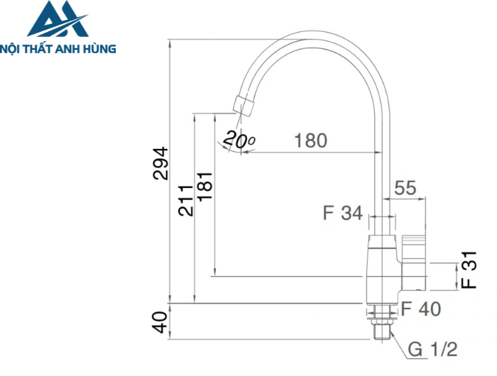 Vòi Bếp Nước Lạnh Inax SFV-21