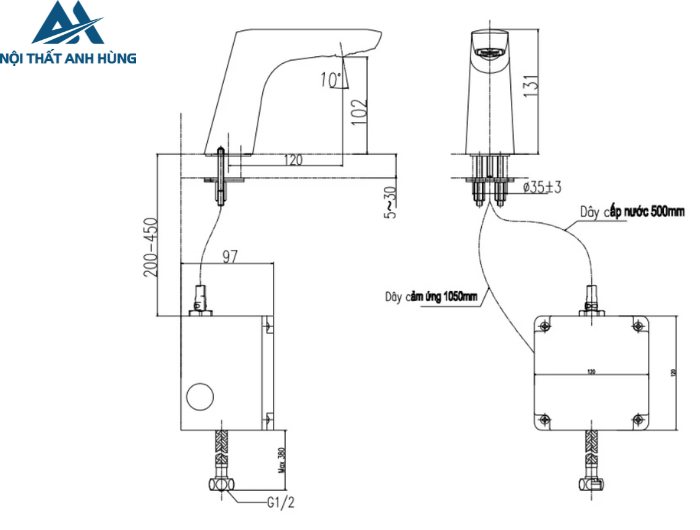 Vòi Cảm Ứng Inax AMV-50B