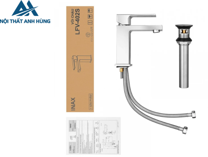 Vòi Chậu Lavabo Inax LFV-402S Nóng Lạnh