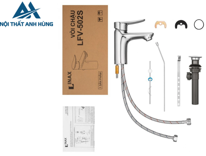 Vòi Chậu Lavabo Inax LFV-502S Nóng Lạnh