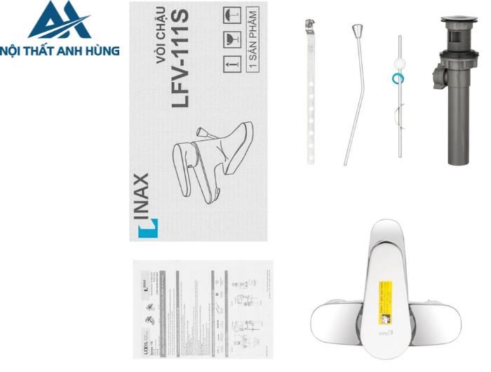 Vòi chậu lavabo nóng lạnh INAX LFV-111S
