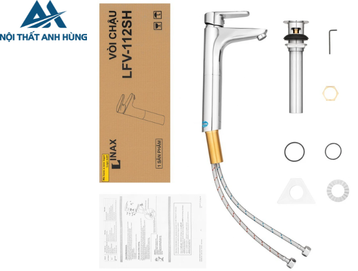 Vòi chậu lavabo nóng lạnh INAX LFV-112SH