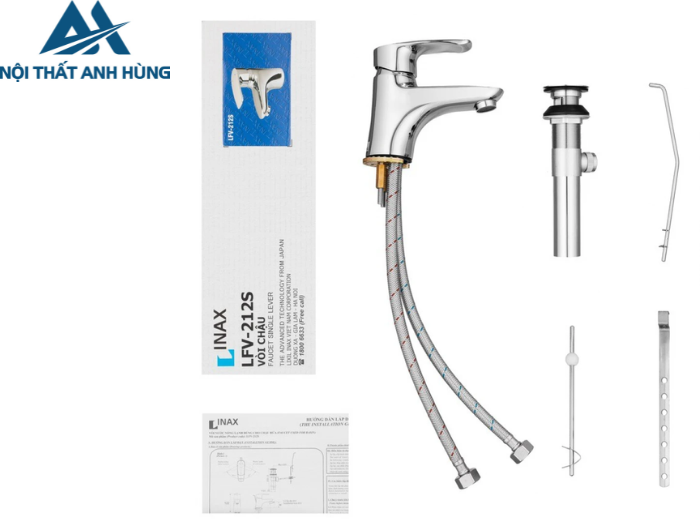 Vòi chậu lavabo nóng lạnh INAX LFV-212S