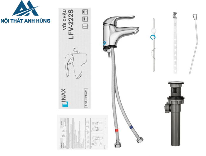 Vòi chậu lavabo nóng lạnh INAX LFV-222S