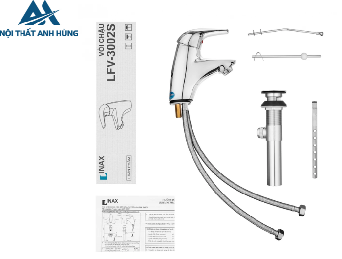 Vòi chậu lavabo nóng lạnh INAX LFV-3002S