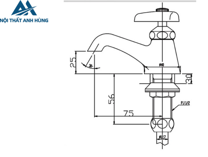 Vòi Chậu Rửa Lạnh Inax LF-1 Lavabo