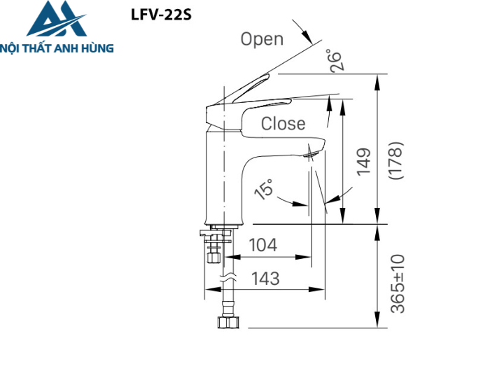 Vòi Chậu Rửa Lạnh Inax LFV-22S Gật Gù