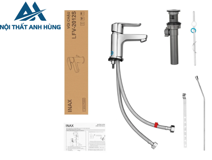 Vòi Chậu Rửa Mặt Lavabo Inax LFV-2012S Nóng Lạnh