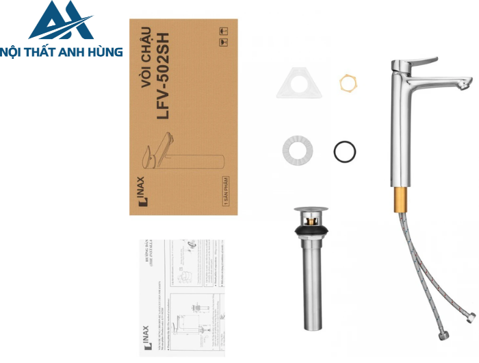 Vòi Lavabo Inax LFV-502SH Đặt Bàn Nóng Lạnh