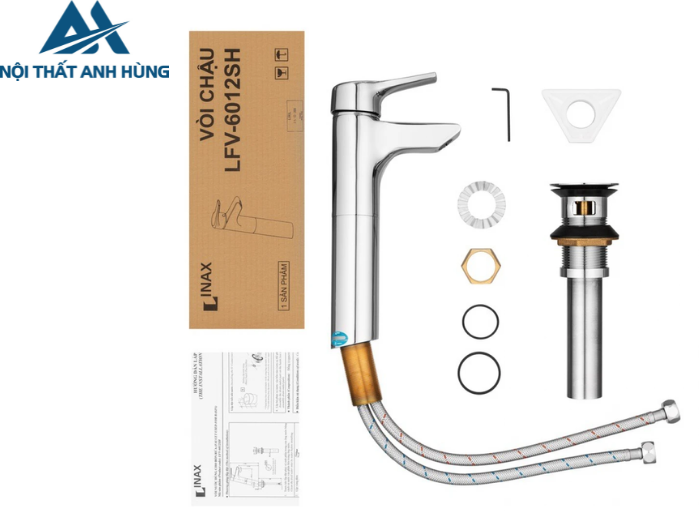 Vòi Lavabo Inax LFV-6012SH Đặt Bàn Nóng Lạnh