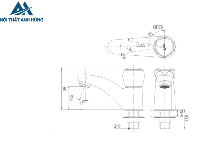 Vòi Lavabo Lạnh Inax LFV-12A
