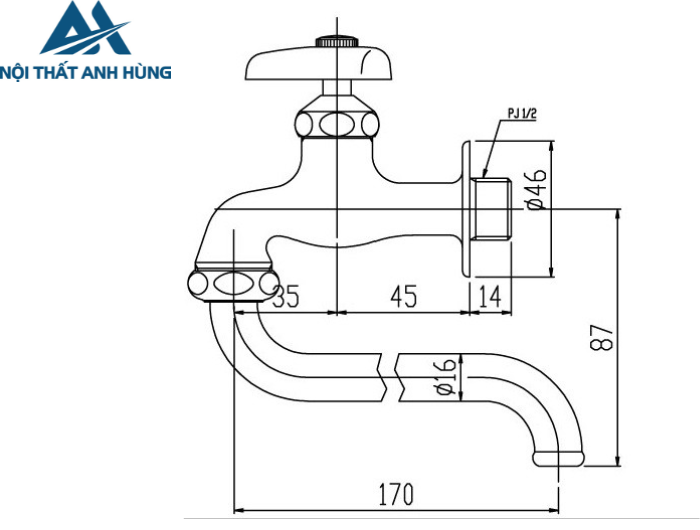 Vòi nước lạnh INAX LF-12-13 