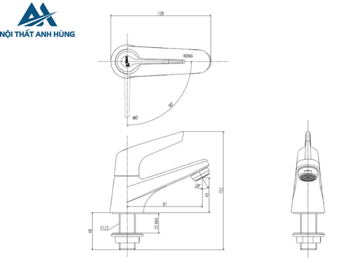 Vòi Nước Lạnh Lavabo Inax LFV-17