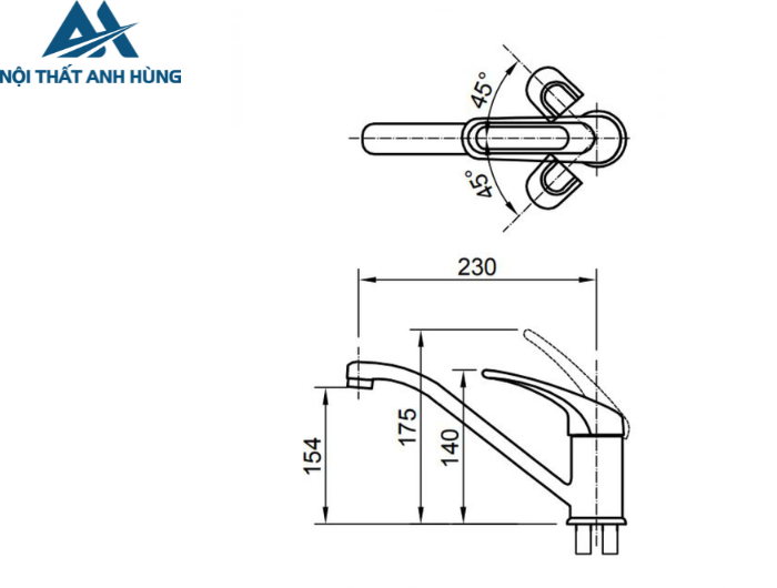 Vòi Nước Rửa Chén Nóng Lạnh Inax SFV-112S
