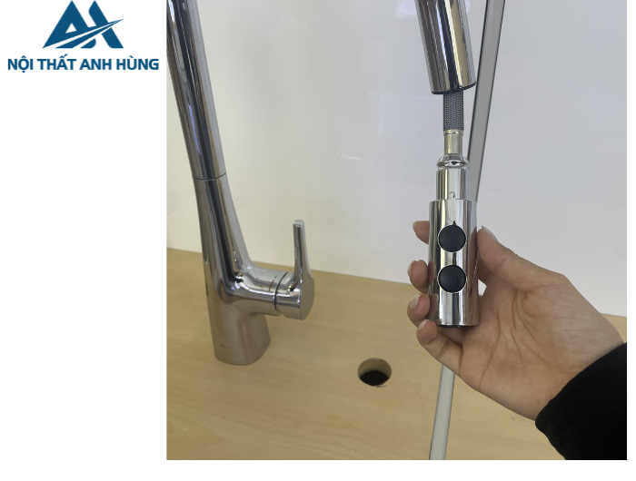 Vòi Rửa Chén Bát Inax SFV-900SX Nóng Lạnh Rút Dây