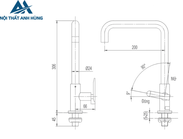 Vòi Rửa Chén Lạnh Inax SFV-30