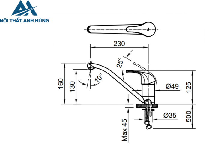 Vòi Rửa Chén Nóng Lạnh Inax SFV-302S