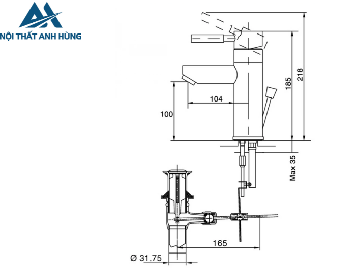 Vòi Rửa Lavabo Inax LFV-8000S Nóng Lạnh