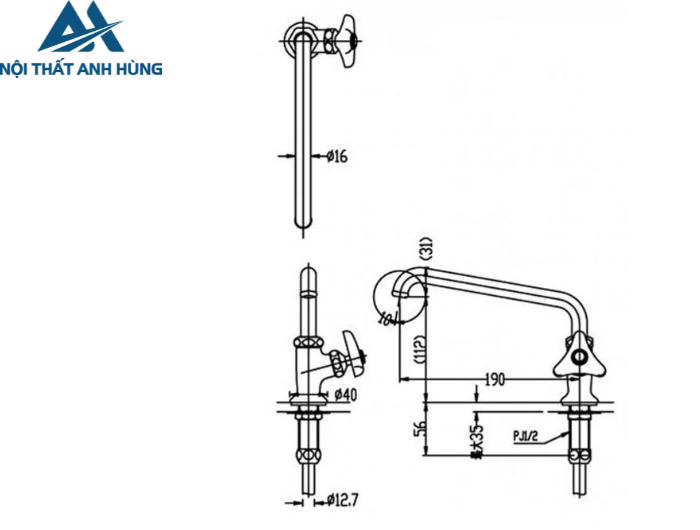 Vòi Rửa Nước Lạnh Inax LF-14-13 Gắn Chậu