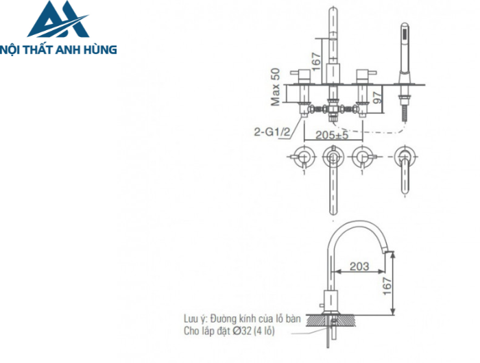 Vòi Sen Tắm Xả Bồn Inax BFV-7000B Nóng Lạnh