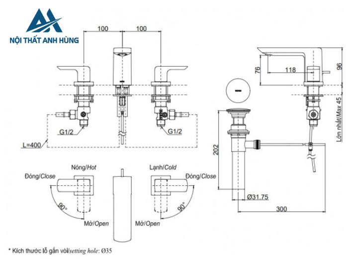 Vòi lavabo nóng lạnh TOTO TLG02201BB