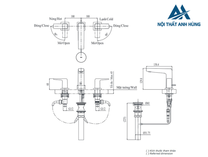 Vòi lavabo nóng lạnh TOTO TLG10201BA