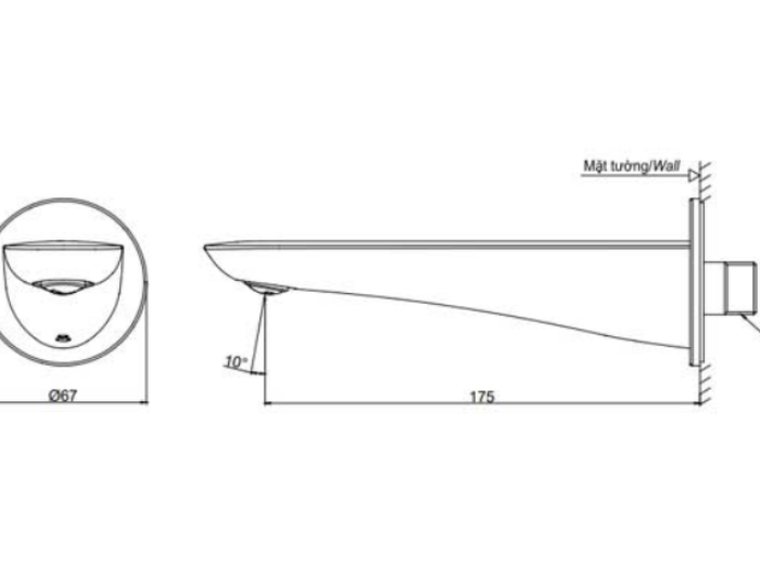 Vòi xả bồn âm tường TOTO TBG01001B