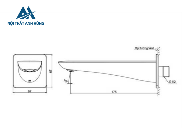 Vòi xả bồn âm tường TOTO TBG02001B