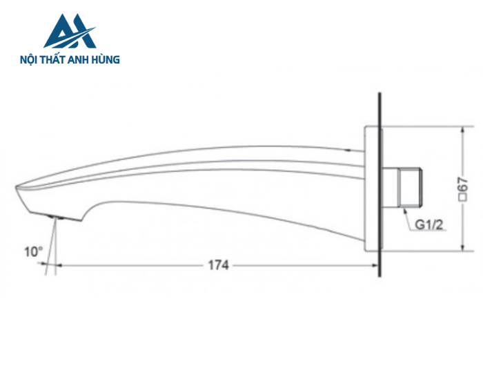 Vòi xả bồn âm tường TOTO TBG09001B