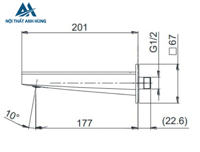 Vòi xả bồn âm tường TOTO TBG10001B