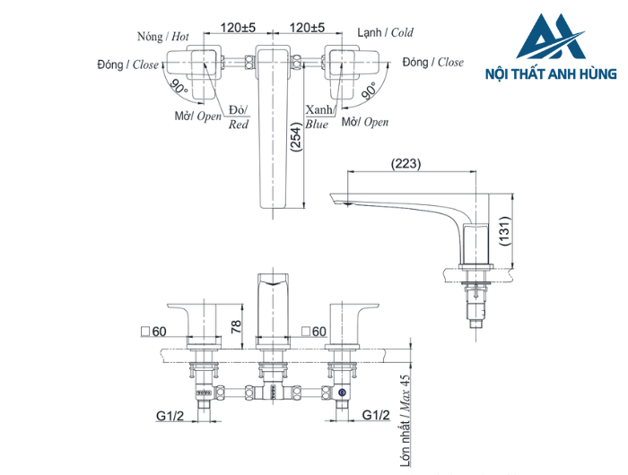 Vòi bồn tắm TOTO TBG07202A nóng lạnh