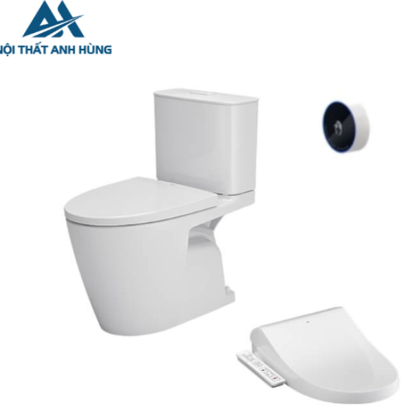 Bồn cầu 2 khối xả cảm ứng nắp điện tử INAX ACT602 + CWH18VN