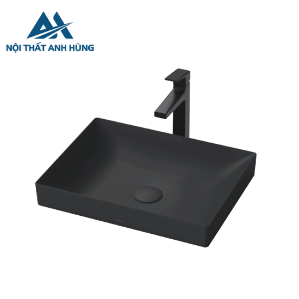Chậu lavabo đặt bàn TOTO LT4715G17#MBL đen mờ vành mỏng