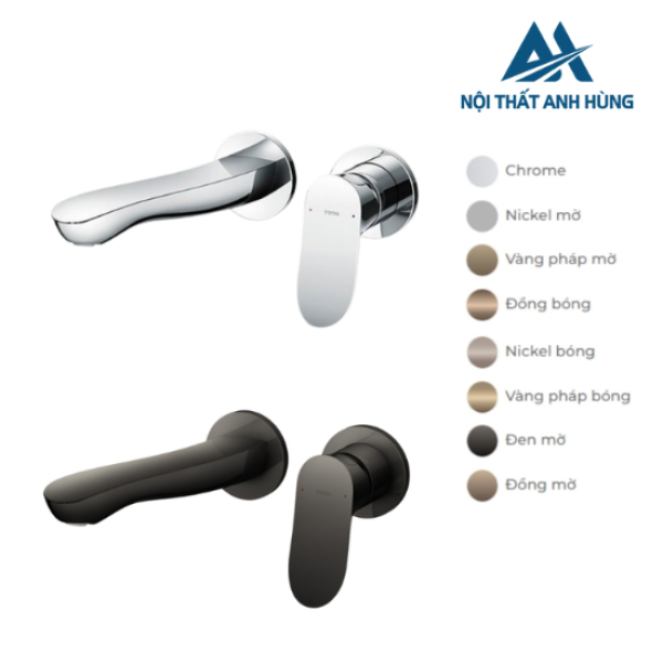 Vòi lavabo nóng lạnh gắn tường TOTO TLG01311BB