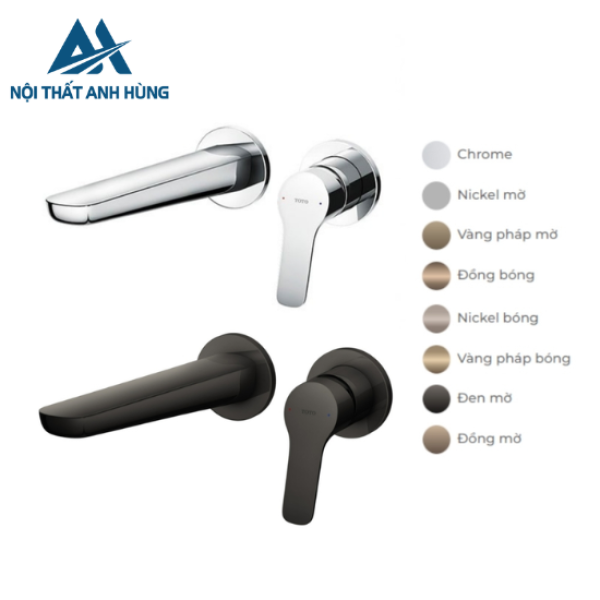 Vòi lavabo nóng lạnh gắn tường TOTO TLG03308BB