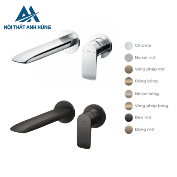 Vòi lavabo nóng lạnh gắn tường TOTO TLG04310BB