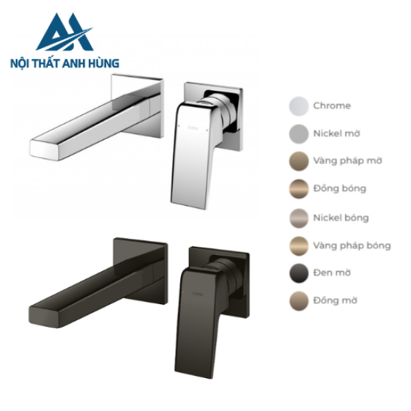 Vòi lavabo nóng lạnh gắn tường TOTO TLG10307BB